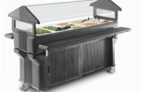 FOOD BOOTH WITH COUNTER & SCREENING