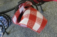 LINEN COLOR- RED & WHITE CHECKERED