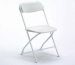 WHITE SAMSONITE CHAIR
