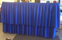 2 Tier Bar with Royal Blue Skirting